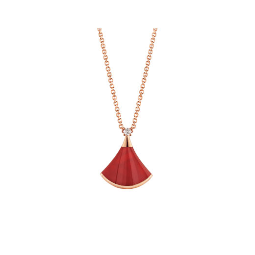 [Rose Jewels] TRAUM HALSKETTE KARNEOL 1 DIAMANT