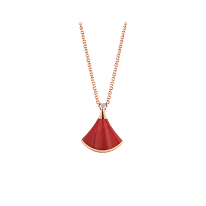 [Rose Jewels] TRAUM HALSKETTE KARNEOL 1 DIAMANT