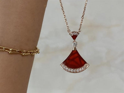 [Rose Jewels]TRAUM HALSKETTE KARNEOL DIAMANT