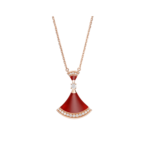 [Rose Jewels]TRAUM HALSKETTE KARNEOL DIAMANT