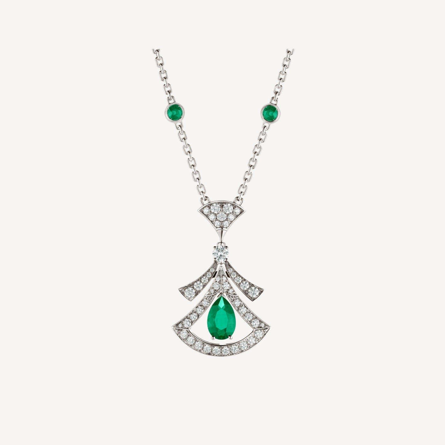 [Rose Jewels]TRAUM HALSKETTE MALACHIT DIAMANT SILBER