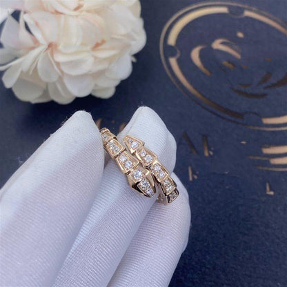 [Rose Jewels]SERPENTI RING ROTGOLD DIAMANT GEPAPERT 4MM