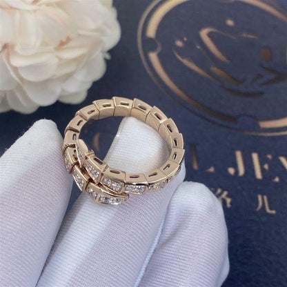 [Rose Jewels]SERPENTI RING ROTGOLD DIAMANT GEPAPERT 4MM