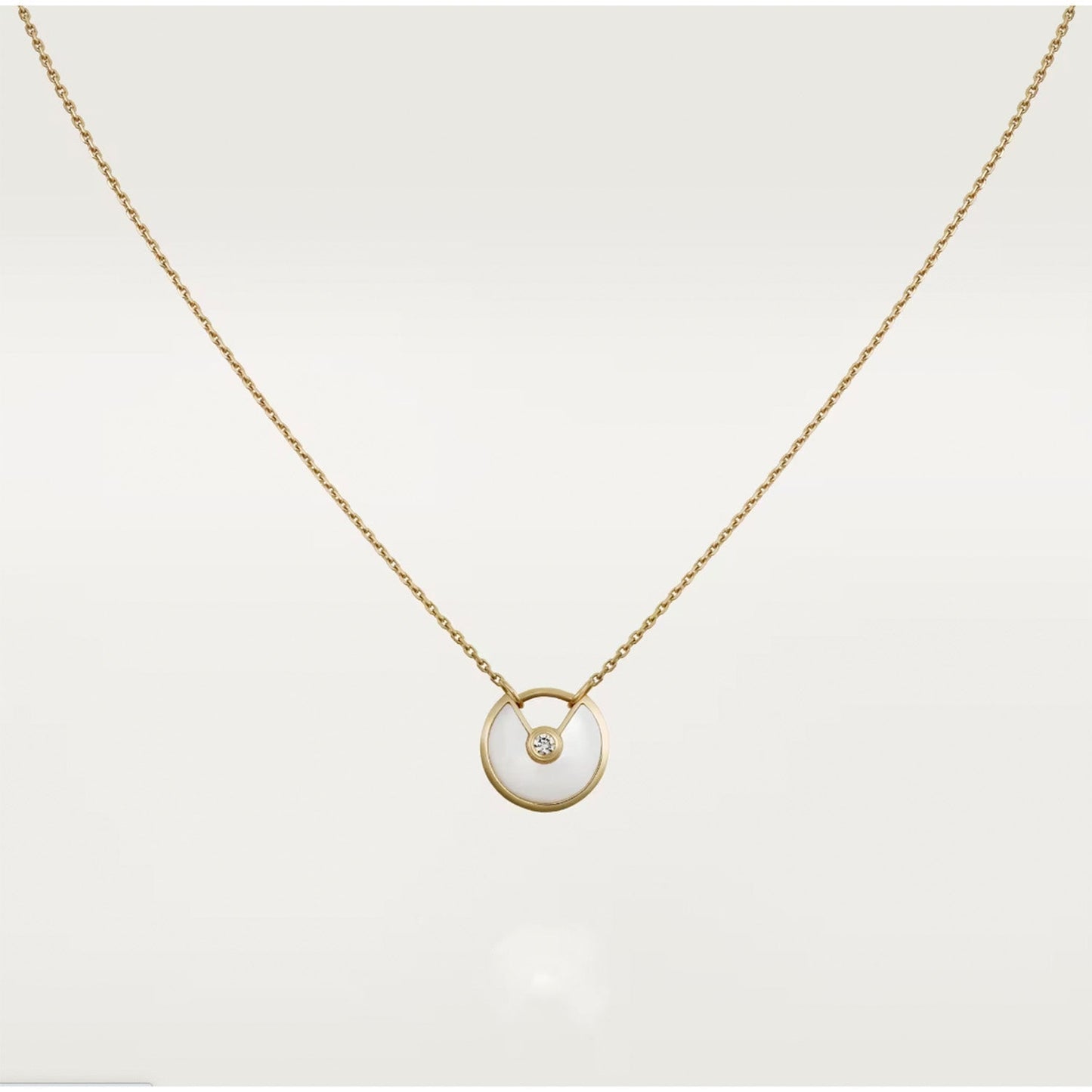 [ROSE]AMULETTE ROSE GOLD MOP NECKLACE