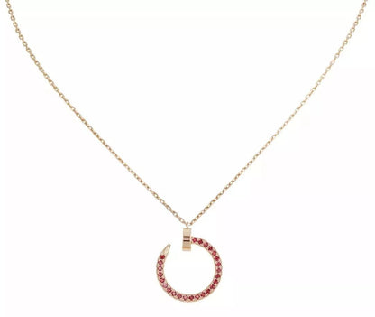 [ROSE]JUSTE NECKLACE GOLD RED DIAMONDS