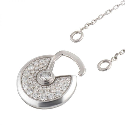 [ROSE]AMULETTE SILVER FULL DIAMOND NECKLACE