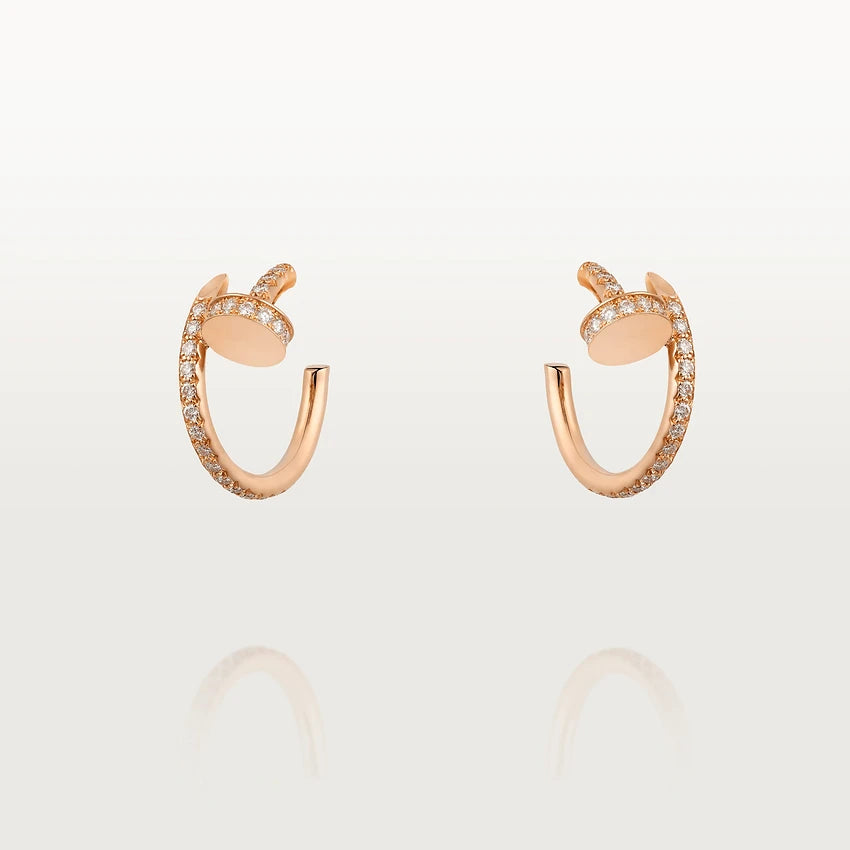 [ROSE]JUSTE EARRINGS 12.75MM PINK GOLD DIAMOND