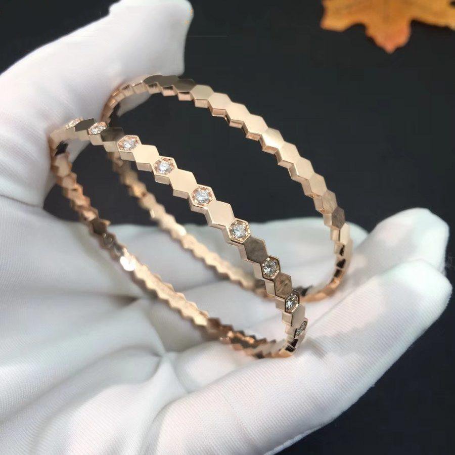 [Rose Jewels]BEE LOVE PINK GOLD DIAMOND BRACELET