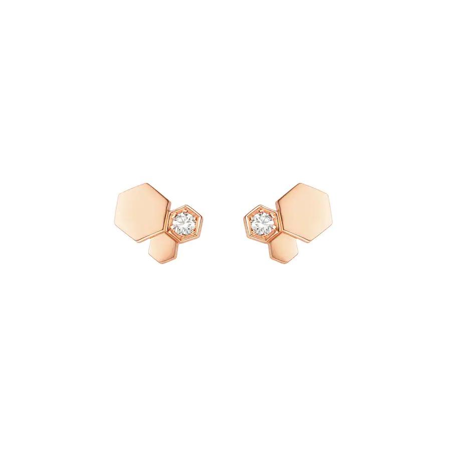 [Rose Jewels]BEE LOVE PINK GOLD DIAMOND EARRINGS