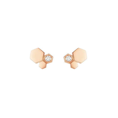 [Rose Jewels]BEE LOVE PINK GOLD DIAMOND EARRINGS