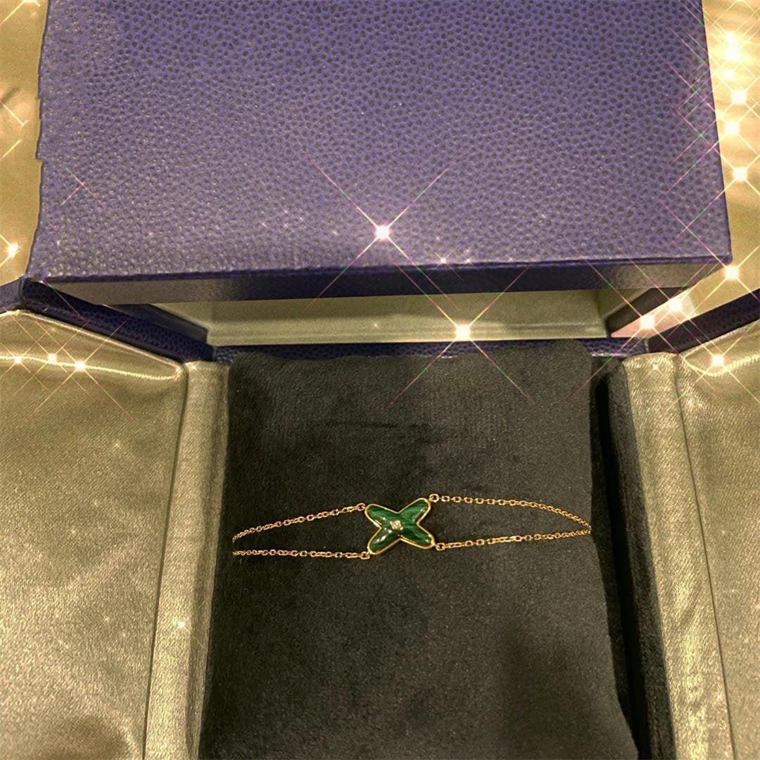 [Rose Jewels]JEUX BRACELET MALACHITE PINK GOLD 1 DIAMOND