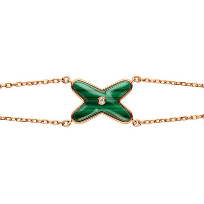 [Rose Jewels]JEUX BRACELET MALACHITE PINK GOLD 1 DIAMOND