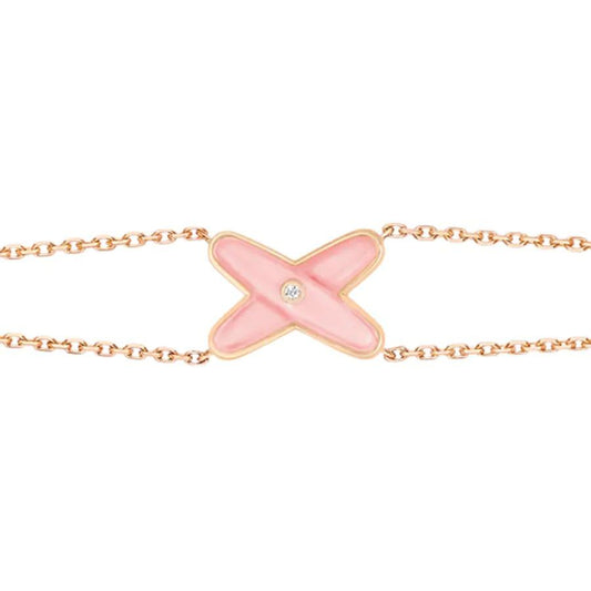 [Rose Jewels]JEUX BRACELET PINK MOP PINK GOLD 1 DIAMOND