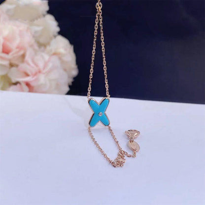 [Rose Jewels]JEUX BRACELET TURQUOISE PINK GOLD 1 DIAMOND