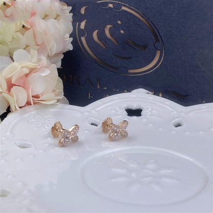 [Rose Jewels]JEUX DE PINK GOLD DIAMOND EARRINGS