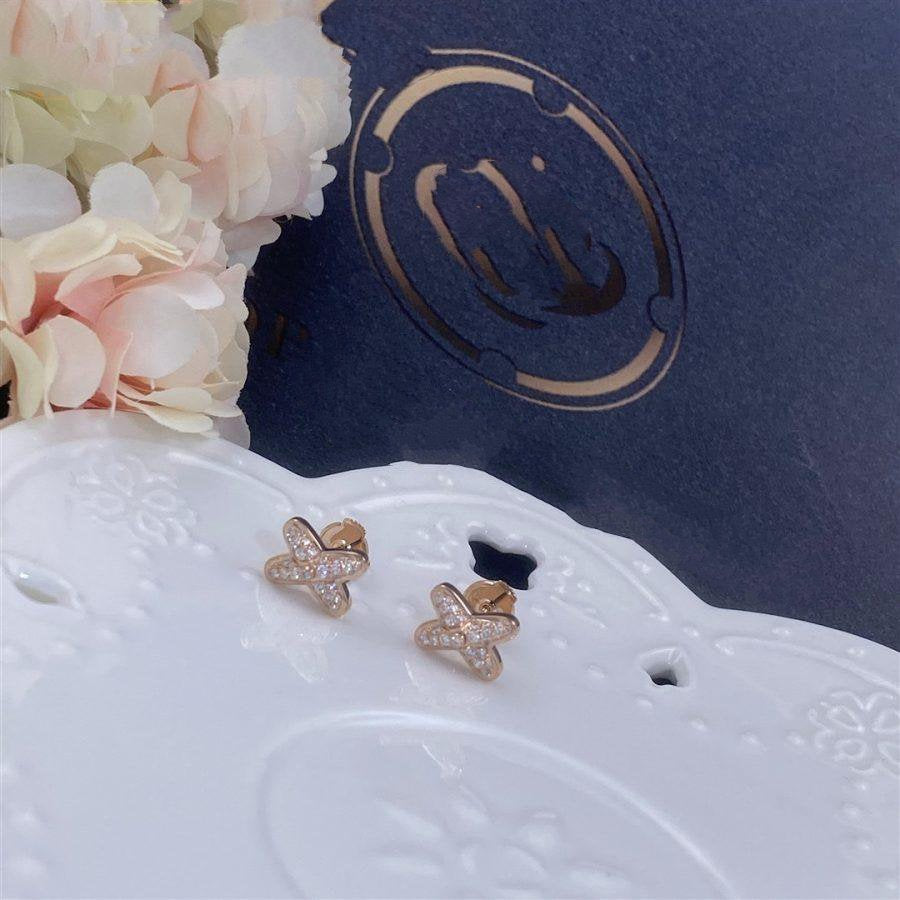 [Rose Jewels]JEUX DE PINK GOLD DIAMOND EARRINGS