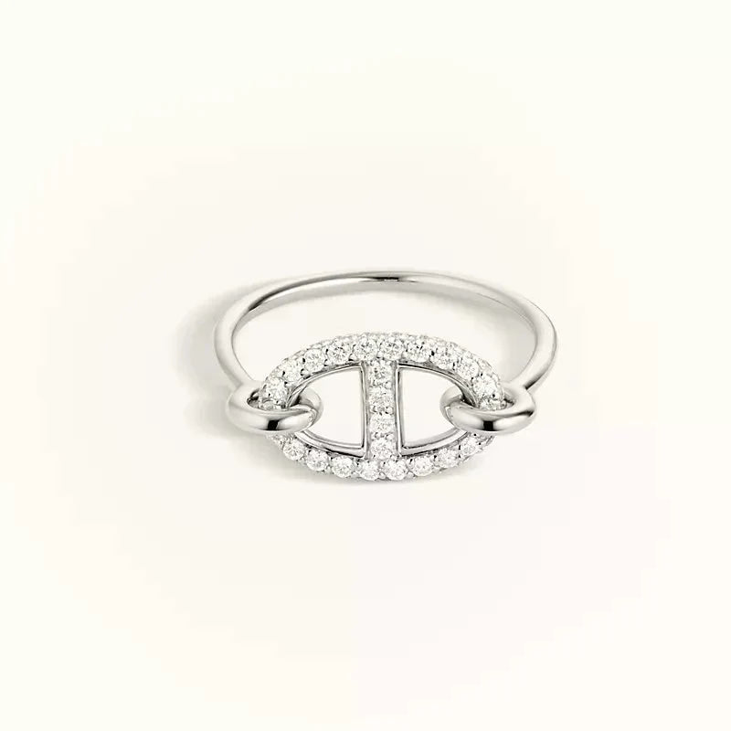 [Rose Jewels] KLEINER RUNDER SILBERRING MIT DIAMANTEN