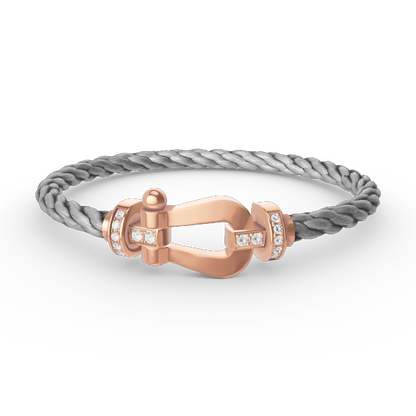 [Rose Jewels]FORCE GROSSES HUFEISEN-HALBDIAMANTARMBAND ROSÉGOLD