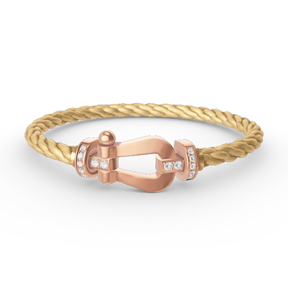 [Rose Jewels]FORCE GROSSES HUFEISEN-HALBDIAMANTARMBAND ROSÉGOLD