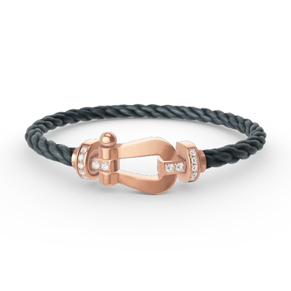 [Rose Jewels]FORCE GROSSES HUFEISEN-HALBDIAMANTARMBAND ROSÉGOLD