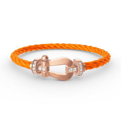 [Rose Jewels]FORCE GROSSES HUFEISEN-HALBDIAMANTARMBAND ROSÉGOLD