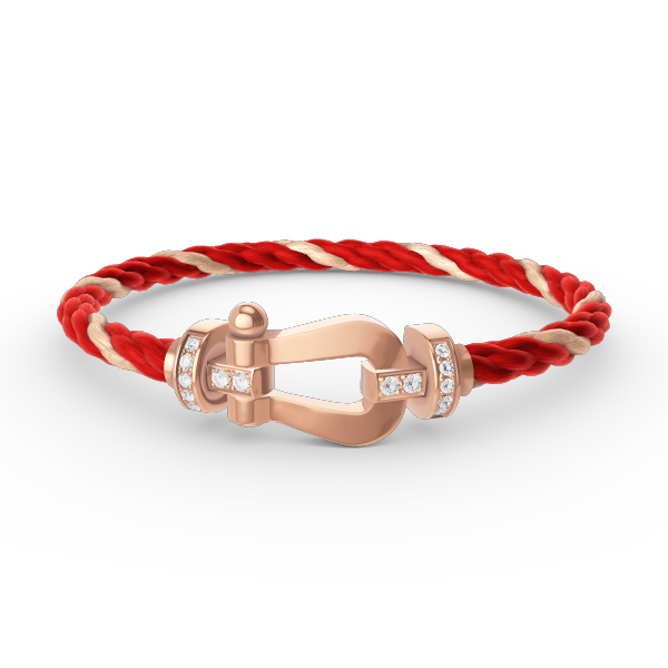 [Rose Jewels]FORCE GROSSES HUFEISEN-HALBDIAMANTARMBAND ROSÉGOLD