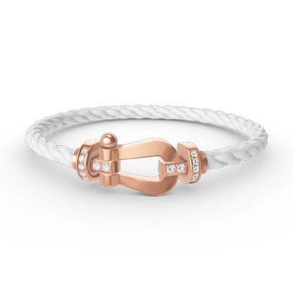 [Rose Jewels]FORCE GROSSES HUFEISEN-HALBDIAMANTARMBAND ROSÉGOLD