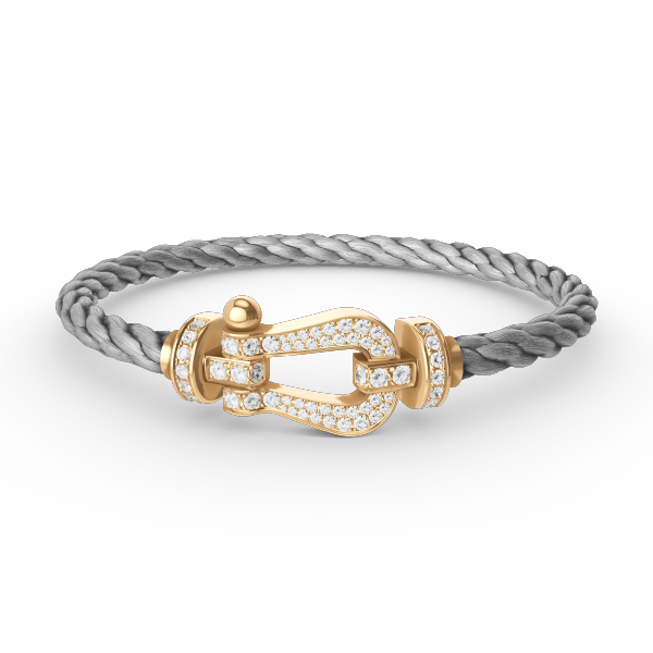 [Rose Jewels]FORCE GROSSES HUFEISENARMBAND MIT VOLLEN DIAMANTEN GOLD