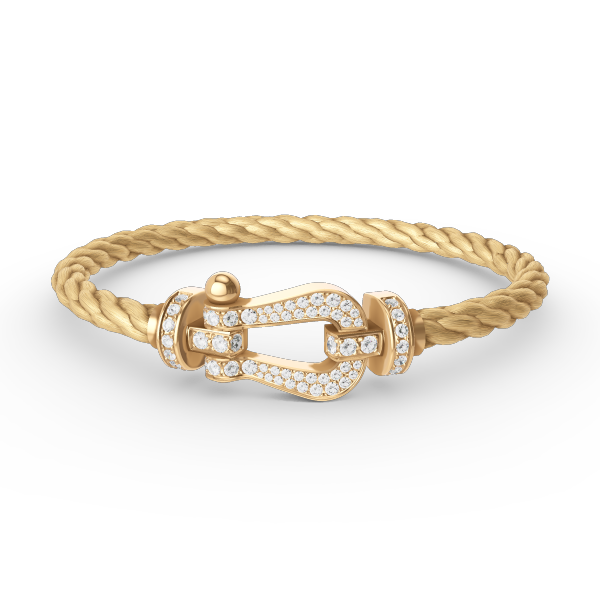 [Rose Jewels]FORCE GROSSES HUFEISENARMBAND MIT VOLLEN DIAMANTEN GOLD