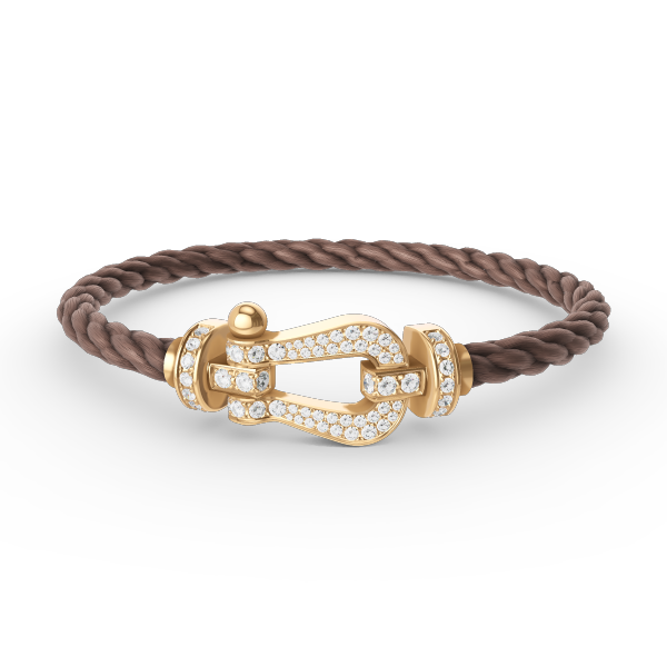 [Rose Jewels]FORCE GROSSES HUFEISENARMBAND MIT VOLLEN DIAMANTEN GOLD