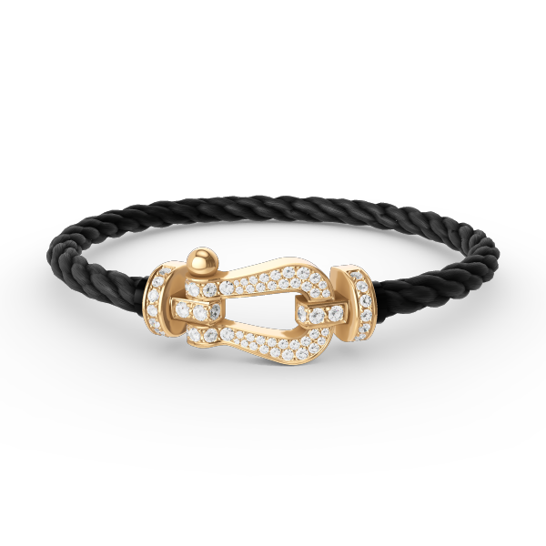 [Rose Jewels]FORCE GROSSES HUFEISENARMBAND MIT VOLLEN DIAMANTEN GOLD