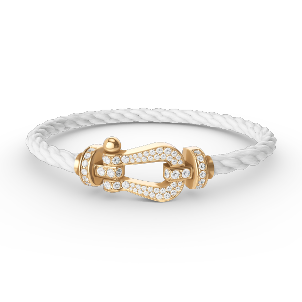 [Rose Jewels]FORCE GROSSES HUFEISENARMBAND MIT VOLLEN DIAMANTEN GOLD