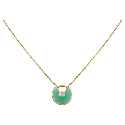 [ROSE]AMULETTE GOLD MALACHITE NECKLACE