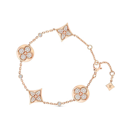 [Rose Jewels]STAR AND SUN 4 MOTIFS GOLD DIAMONDS BRACELET