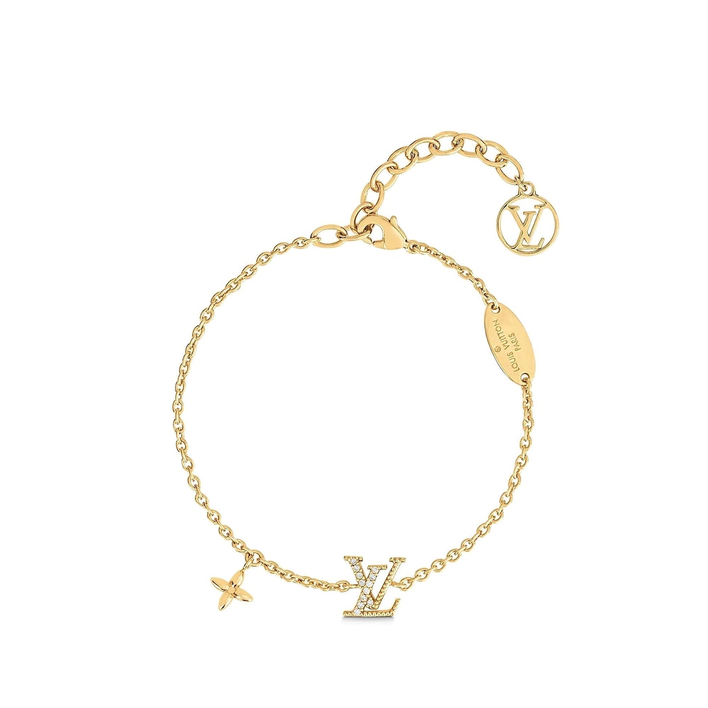 [Rose Jewels]Goldarmband mit LV-Logo und Sternmotiv