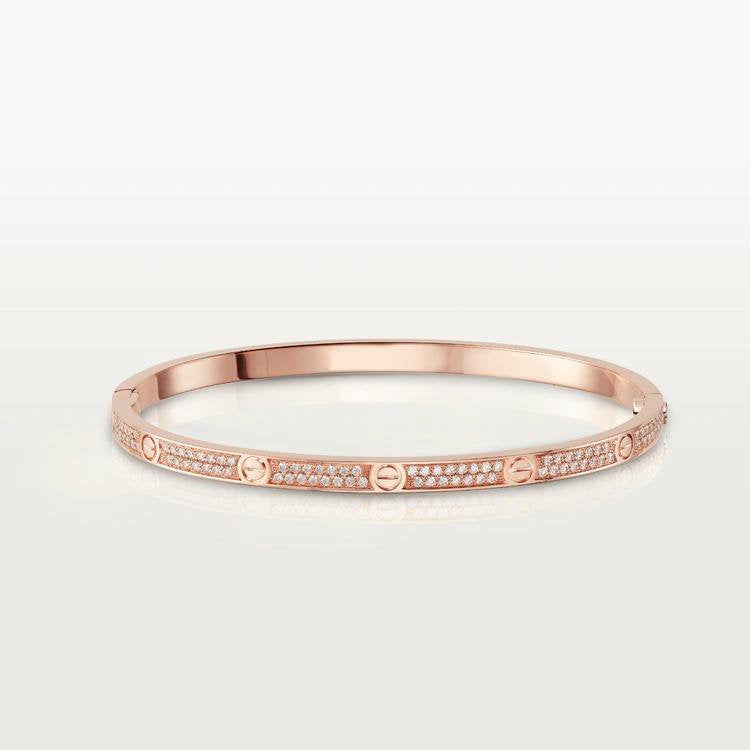 [ROSE]LOVE BRACELET 3.65MM DIAMOND-PAVED SILVER