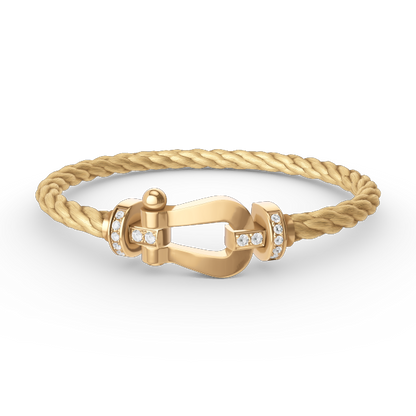 [Rose Jewels]FORCE GROSSES HUFEISEN-HALBDIAMANTARMBAND GOLD