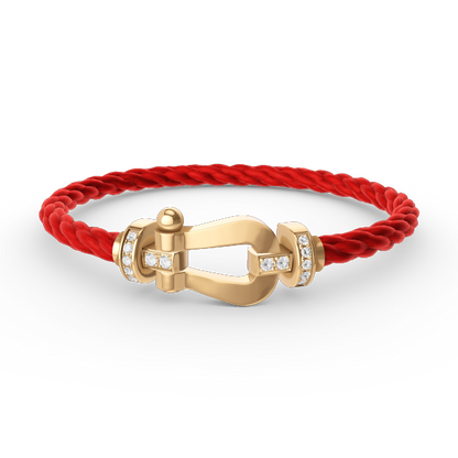 [Rose Jewels]FORCE GROSSES HUFEISEN-HALBDIAMANTARMBAND GOLD