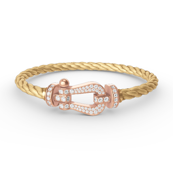 [Rose Jewels]FORCE GROSSES HUFEISENARMBAND MIT DIAMANTEN AUS ROSÉGOLD