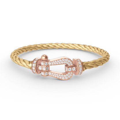 [Rose Jewels]FORCE GROSSES HUFEISENARMBAND MIT DIAMANTEN AUS ROSÉGOLD