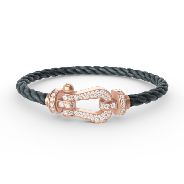 [Rose Jewels]FORCE GROSSES HUFEISENARMBAND MIT DIAMANTEN AUS ROSÉGOLD