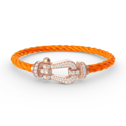 [Rose Jewels]FORCE GROSSES HUFEISENARMBAND MIT DIAMANTEN AUS ROSÉGOLD