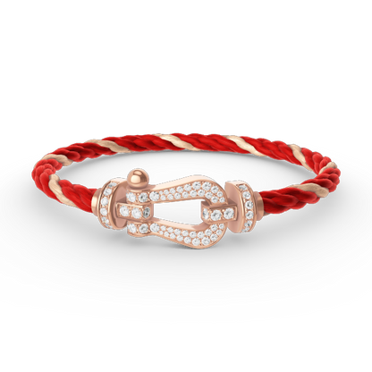 [Rose Jewels]FORCE GROSSES HUFEISENARMBAND MIT DIAMANTEN AUS ROSÉGOLD