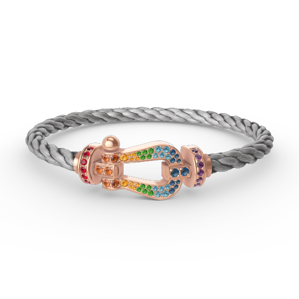 [Rose Jewels]FORCE GROSSES HUFEISENFARBIGE DIAMANTENARMBAND ROSÉGOLD