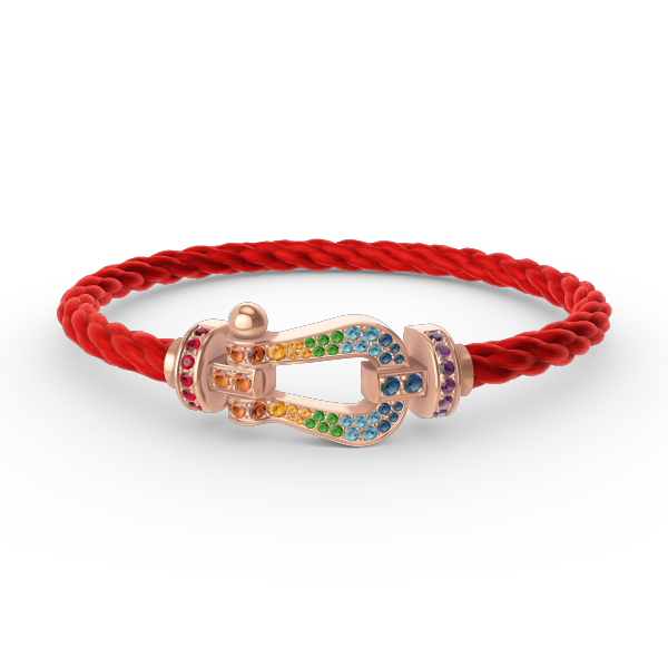 [Rose Jewels]FORCE GROSSES HUFEISENFARBIGE DIAMANTENARMBAND ROSÉGOLD