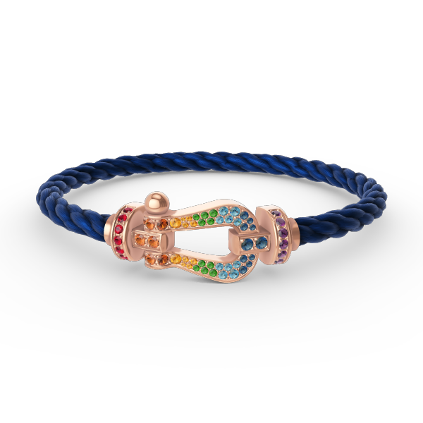 [Rose Jewels]FORCE GROSSES HUFEISENFARBIGE DIAMANTENARMBAND ROSÉGOLD