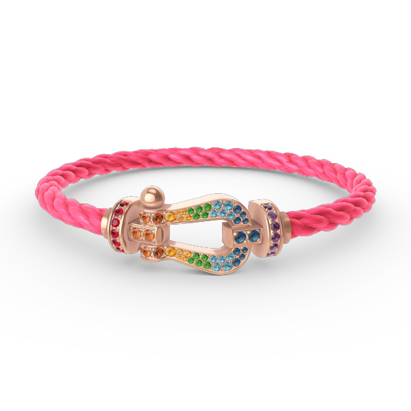 [Rose Jewels]FORCE GROSSES HUFEISENFARBIGE DIAMANTENARMBAND ROSÉGOLD