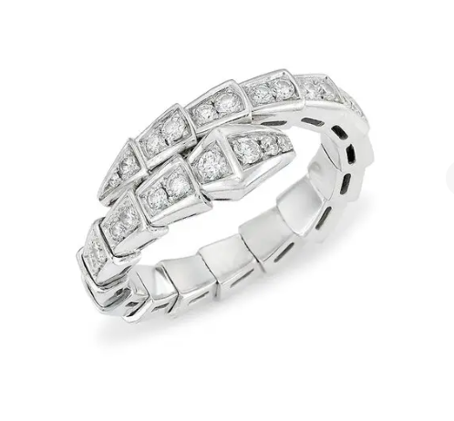 [Rose Jewels]SERPENTI RING SILVER DIAMOND PAVED 4MM