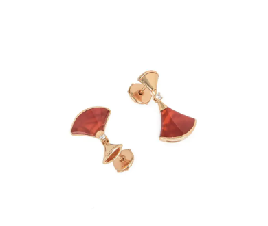 [Rose Jewels]DREAM Carnelian PINK GOLD EARRINGS