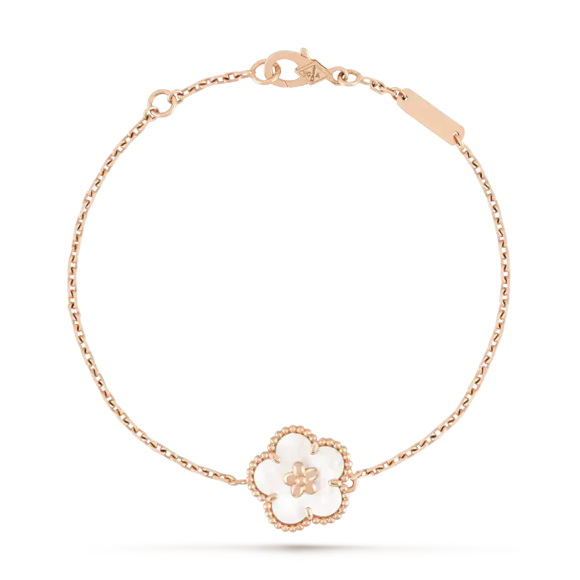 [ROSE]LUCKY WHITE MOP PLUM BLOSSOM  BRACELET